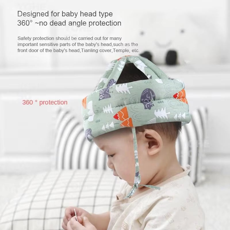 Baby Head Protection Adjustable Soft Safetybaby Helmet Walk Safety Headguard360°Protection