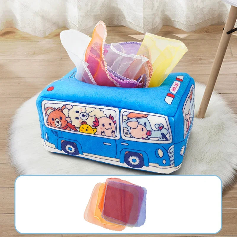 YY17(0+10 )Baby Tissue Box - Montessori Baby Toys 5 Months Baby Tissue Box Learning Toys, Baby Puzzle Toys