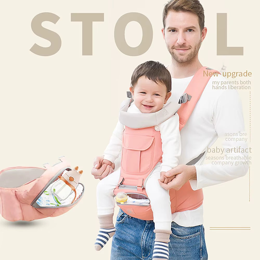 Ergonomic Baby Carrier Infant Kid Baby Sling Front Facing Kangaroo Baby Wrap Carrier for Baby Travel 0-24 Months