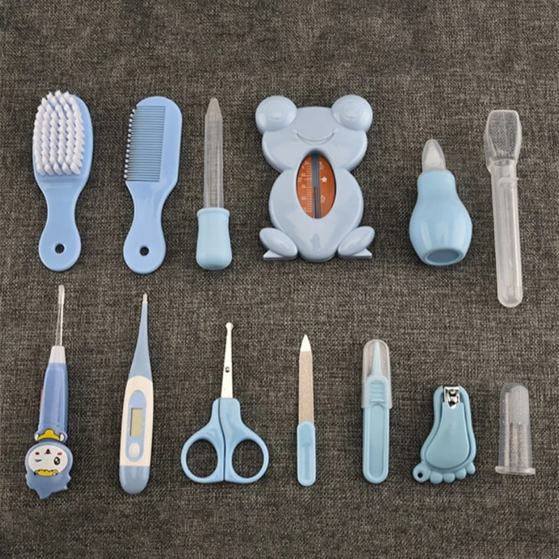 13PCS Baby Grooming Kits,First Aid Kits,Baby Care Kits,Baby Brushes,Nail Clippers,Nose Cleaners and Other Beauty Kits
