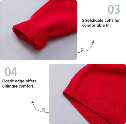 Baby Toddler Boys Girls Pullover Sweater Cotton Knit Button Closure Sweaters