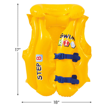 Step B Children'S Inflatable Life Jacket, Yellow, 3-6 Years