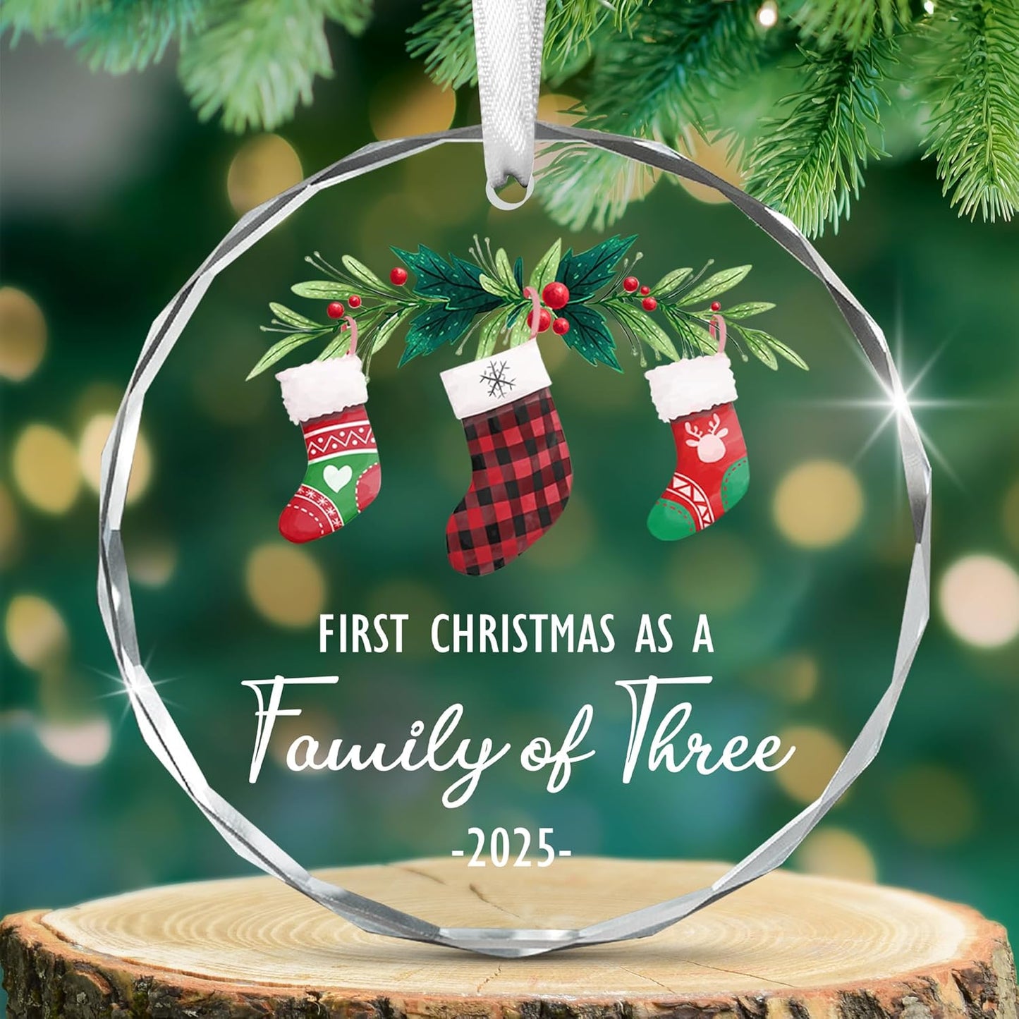 Baby First Christmas Ornaments 2025 - Christmas Tree Decoration Glass Ornaments