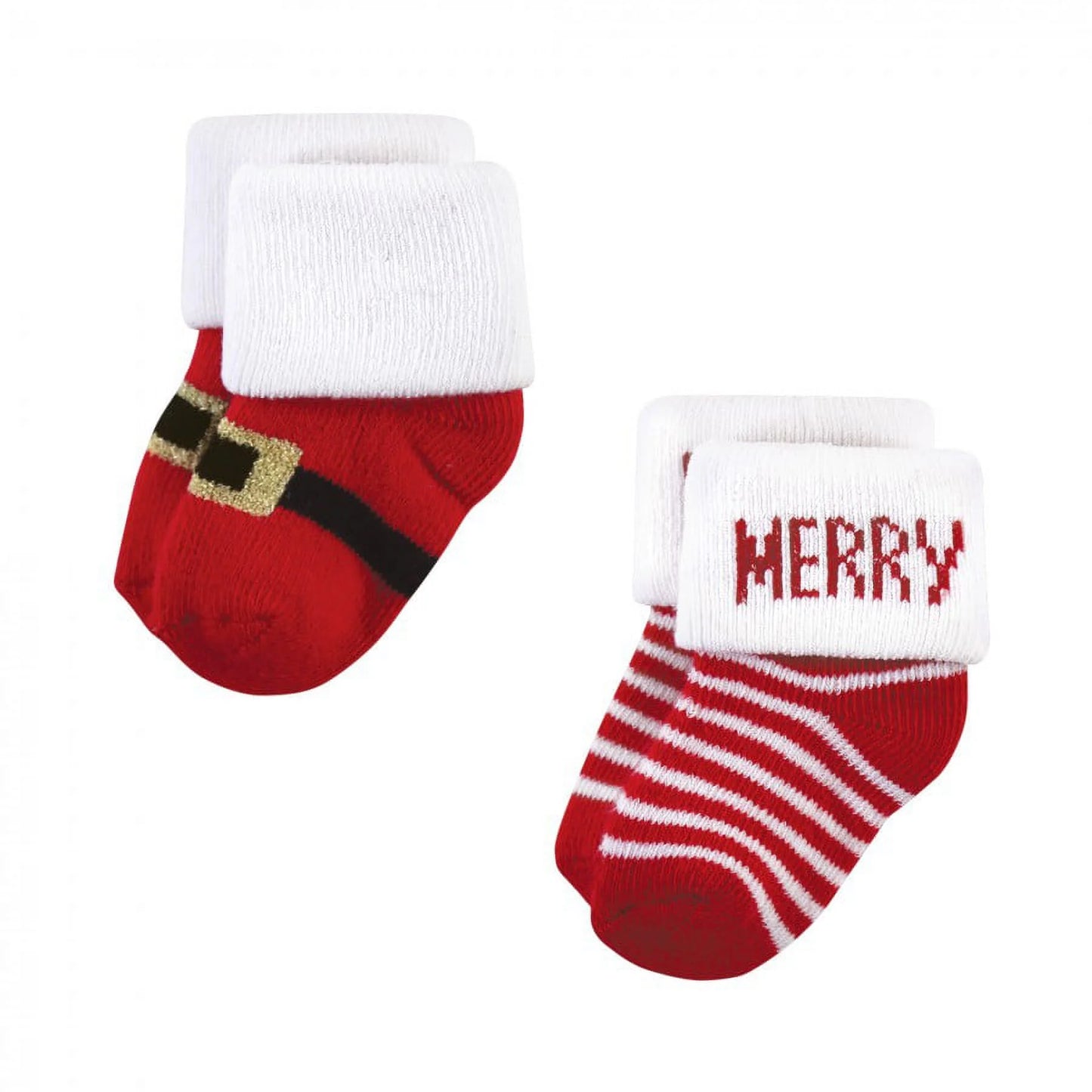 Unisex Baby Cotton Rich Newborn and Terry Socks, 12 Days of Christmas, 0-6 Months