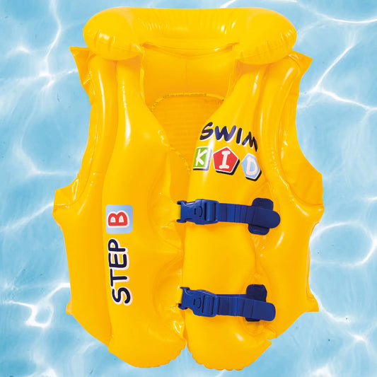 Step B Children'S Inflatable Life Jacket, Yellow, 3-6 Years