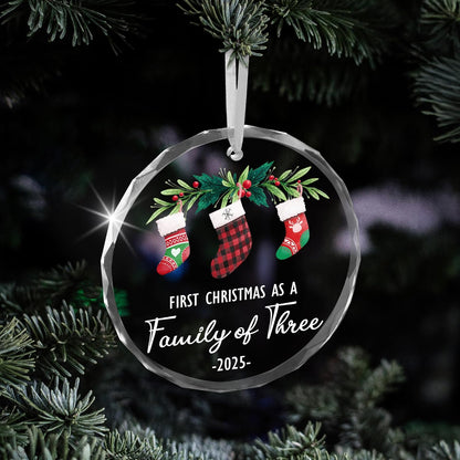 Baby First Christmas Ornaments 2025 - Christmas Tree Decoration Glass Ornaments