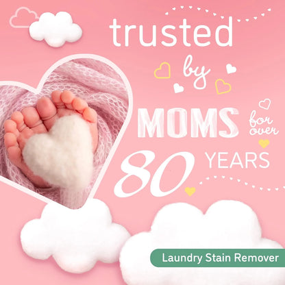 (4 Pack)  Plant Based Baby Spray and Wash Laundry Stain Remover, Baby Essentials, 24 Oz