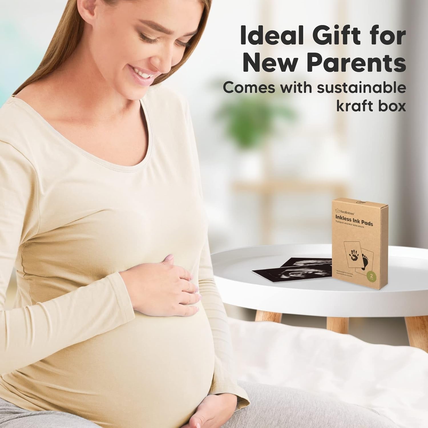 2-Pack Inkless Baby Hand and Footprint Kit - Mess Free Ink Pad for Newborn Keepsake, Dog Nose & Paw Print Kit, Clean Touch Ink Pad for Baby Hand & Footprints, Ideal New Mom Gifts (Jet Black)