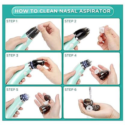 MAMIJOY Electric Baby Nasal Aspirator Electric Nose Cleaner Sniffling Equipment Safe Hygienic Nose Snot Cleaner for Newborns