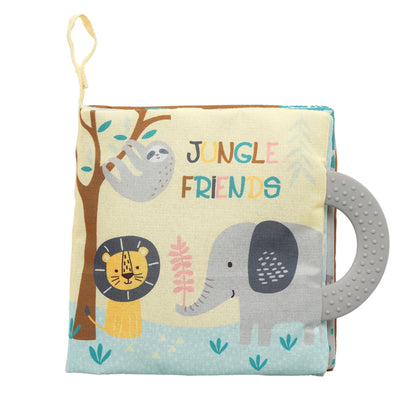 Jungle Friends Developmental Soft Book & Elephant Plush Toy Gift Set