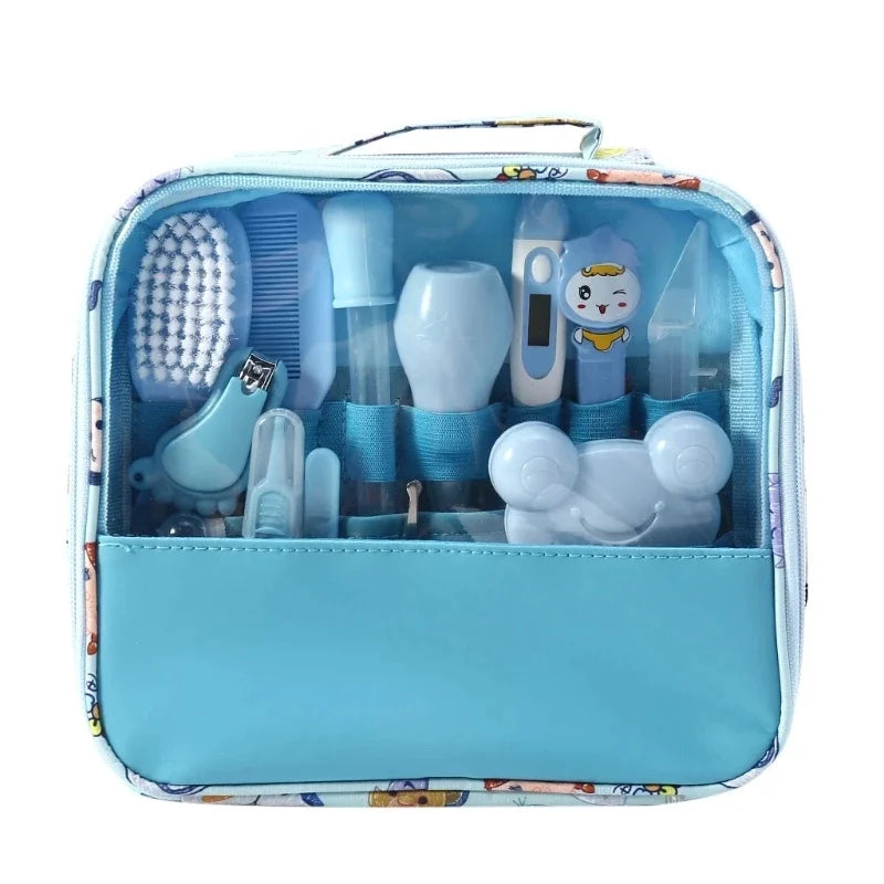 13PCS Baby Grooming Kits,First Aid Kits,Baby Care Kits,Baby Brushes,Nail Clippers,Nose Cleaners and Other Beauty Kits