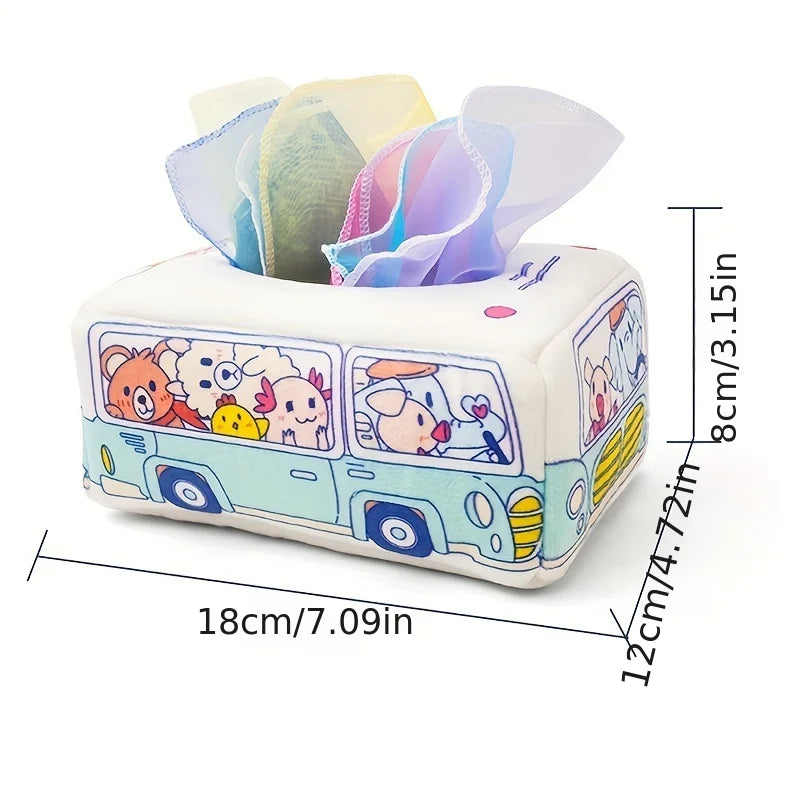 YY17（0+10 ）Baby Tissue Box - Montessori Baby Toys 5 Months Baby Tissue Box Learning Toys, Baby Puzzle Toys