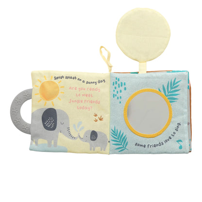 Jungle Friends Developmental Soft Book & Elephant Plush Toy Gift Set