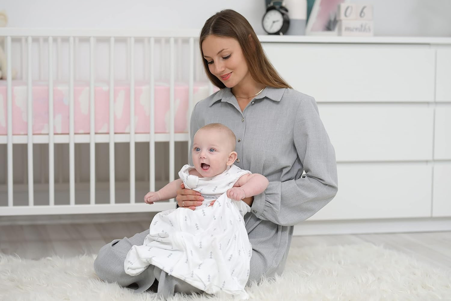 Baby Sleeping Bag Sack – Infant Sleeping Bags – 3 Pack - Pure Cotton Unisex Zip up Wearable Blanket for Sleeping Boys & Girls (Grey Plaid, 12-18 Months)