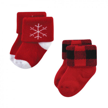 Unisex Baby Cotton Rich Newborn and Terry Socks, 12 Days of Christmas, 0-6 Months
