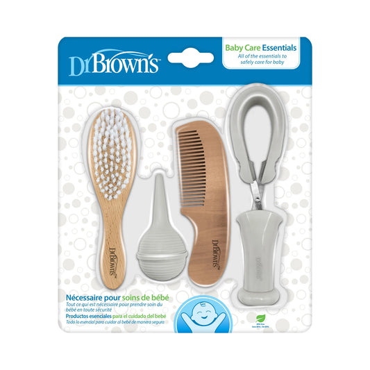 Baby Care Essentials with Nail Scissors/Case, Nasal Aspirator, Brush and Comb, 0 Months +, Kit