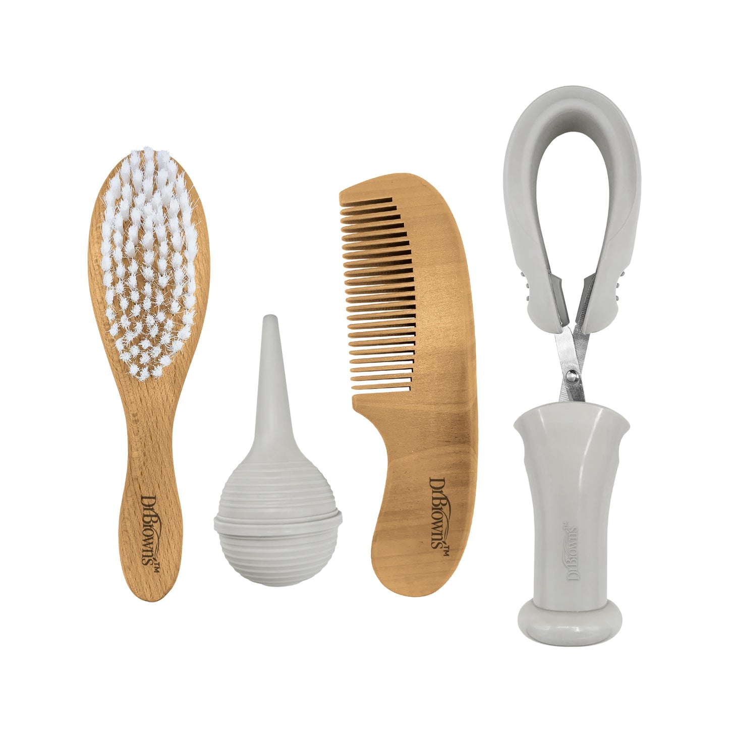 Baby Care Essentials with Nail Scissors/Case, Nasal Aspirator, Brush and Comb, 0 Months +, Kit
