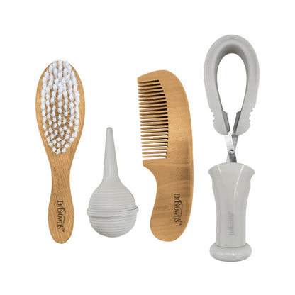 Baby Care Essentials with Nail Scissors/Case, Nasal Aspirator, Brush and Comb, 0 Months +, Kit